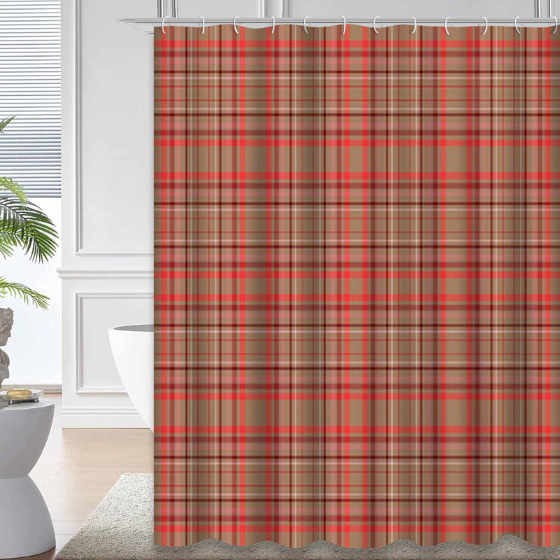 Rideau de douche Tartan, L 72 po x l 78 po
