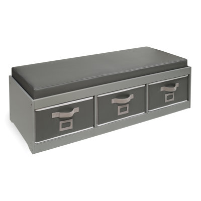 Auxier Harriet Bee Faux Leather Toy Storage Bench by Harriet Bee