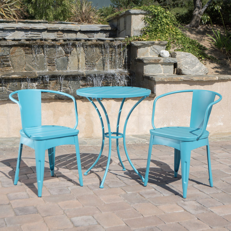Ensemble 4 pièces KD METAL, ensemble de patio, ensemble de conversation, ensemble de sièges de patio, Teal