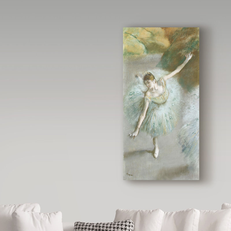 «Dancer in Green 1883» par Edgar Degas, reproduction sur toile tendue, H 32 po x l 16 po