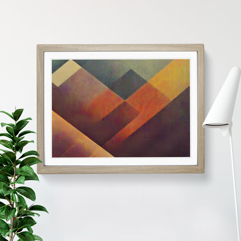 Halftone Vol.4 Abstract - Single Picture Frame Print, 46cm H x 64cm W x 2cm D, Oak Framed