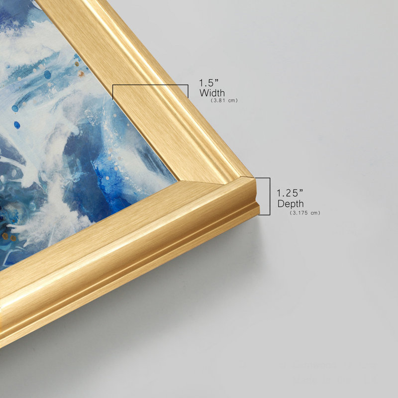 Blue Velveteen - Reproduction d'art sur toile encadrée, H 30,5 po x l 30,5 po x P 1,5 po, Cadre blanc