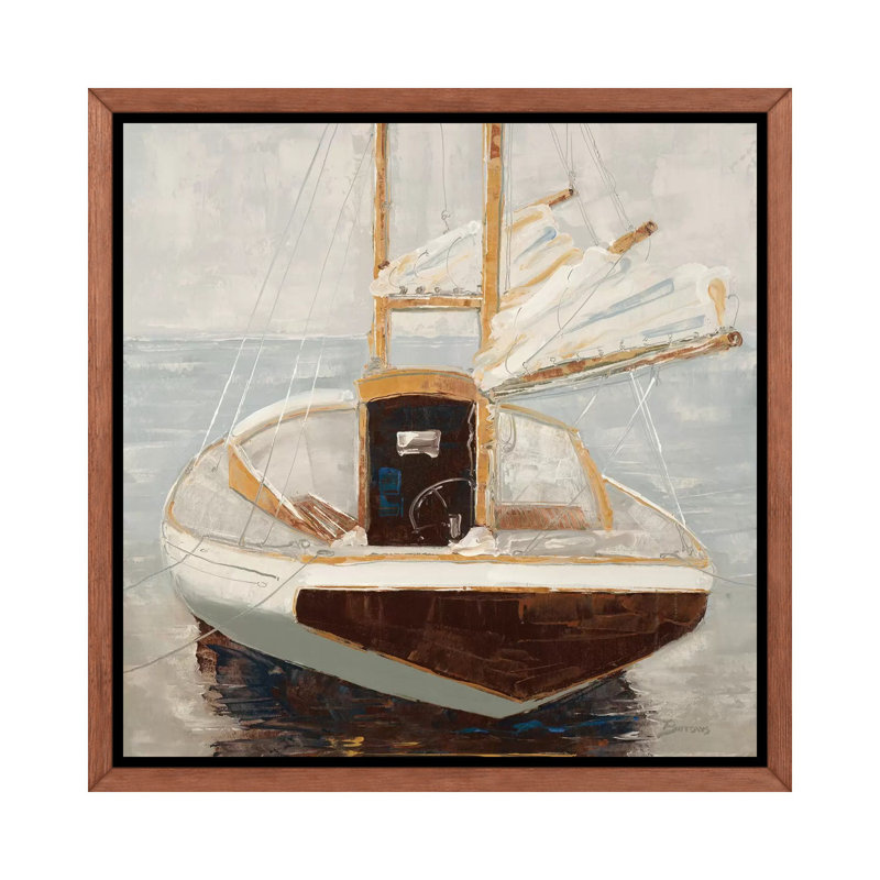 «Home for the Night» par John Burrows, Toile avec cadre en bois classique, H 26 po x l 26 po x P 1,5 po