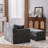 43.9" W Chenille Slipcovered Accent Armchair With Storage Ottoman-832846137