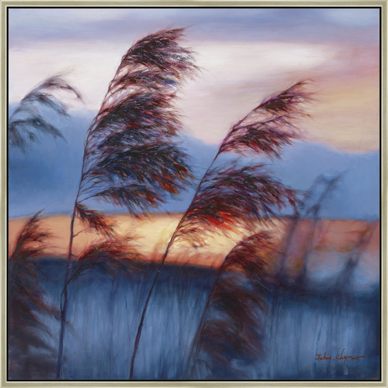 Pampas Grass At Dusk Painting, Champagne
