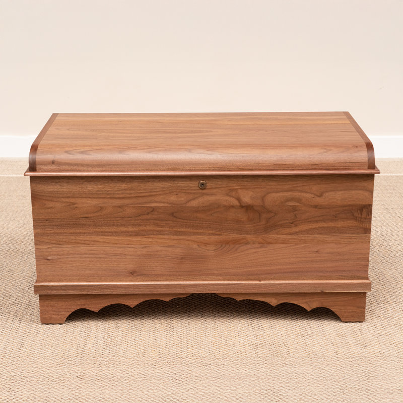 Waterfall Solid Wood Hope Chest, Walnut Wood, Natural Stain, 36", Walnut Wood Natural