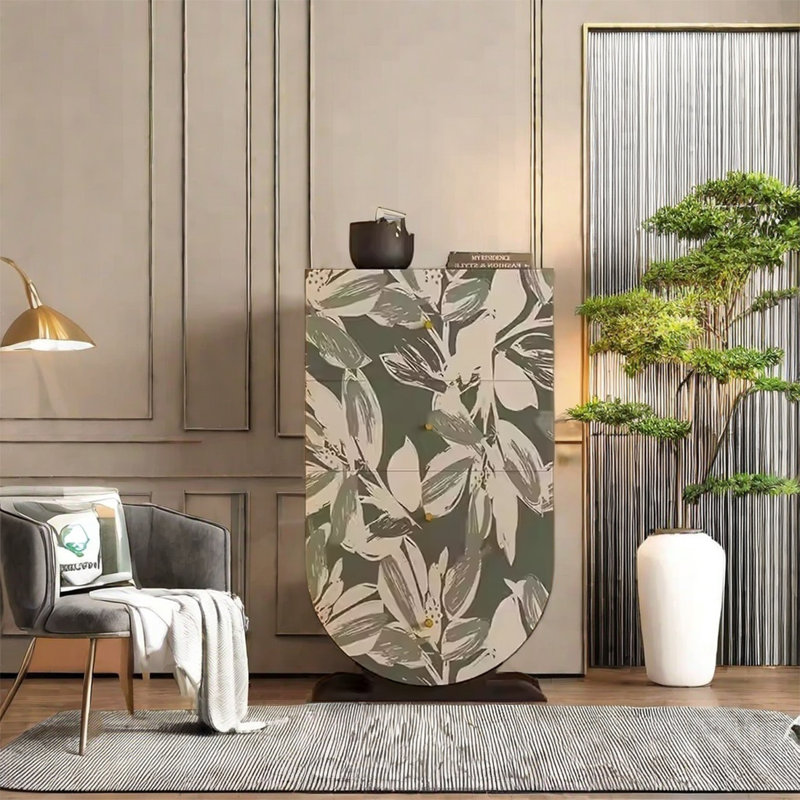 Four Drawer Solid Wood Storage Cabinet