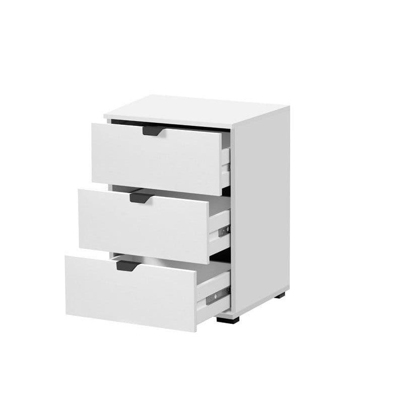 Camalla 45cm W Manufactured Wood Bedside Table, White