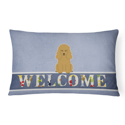  Coussin Poodle Welcome