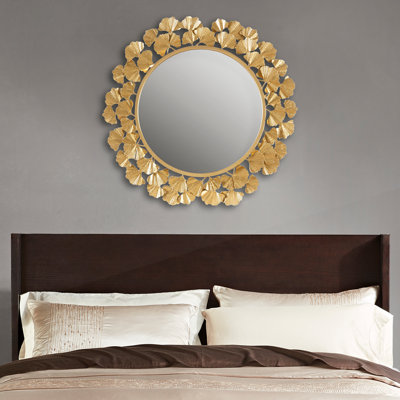 Miroir mural rond 30,5 "Gingko
