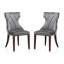 Chaise d'appoint en velours et hêtre Reine-22569073