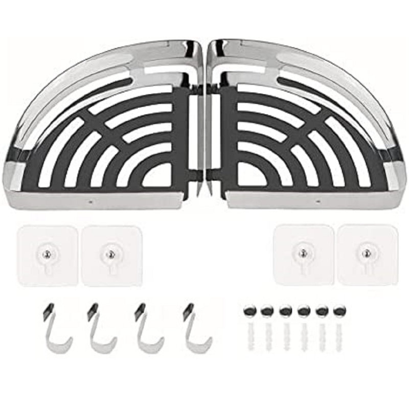 Galicia Metal Bathroom Shelves, Black