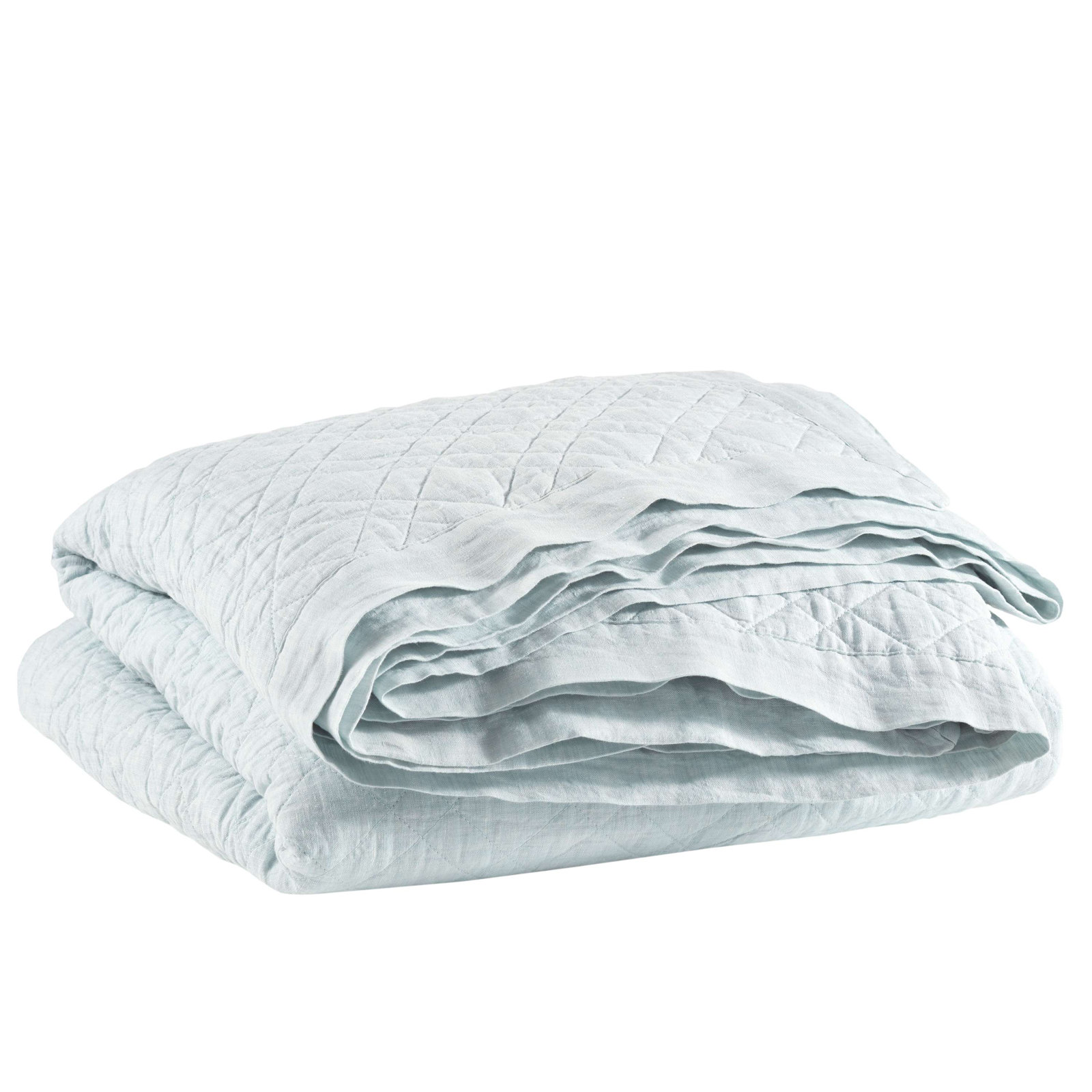 Washed Linen Quilt Set, Twin/Twin XL Quilt, Sky