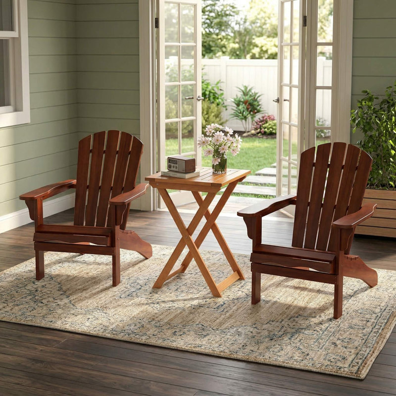 Table de patio pliante portative en bois franc naturel résistante aux égratignures avec plateau de table à lattes respirante et base antidérapante stable pour le jardin