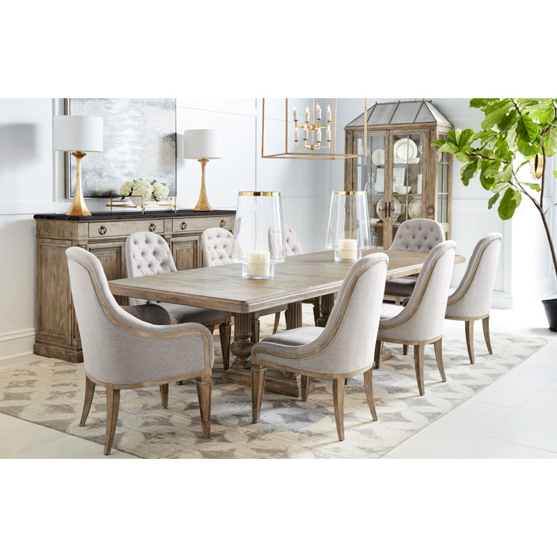 Cadwall Tufted Upholstered Arm Chair in Almond