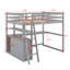 Lit mezzanine double avec bureau et tablettes-2007363023