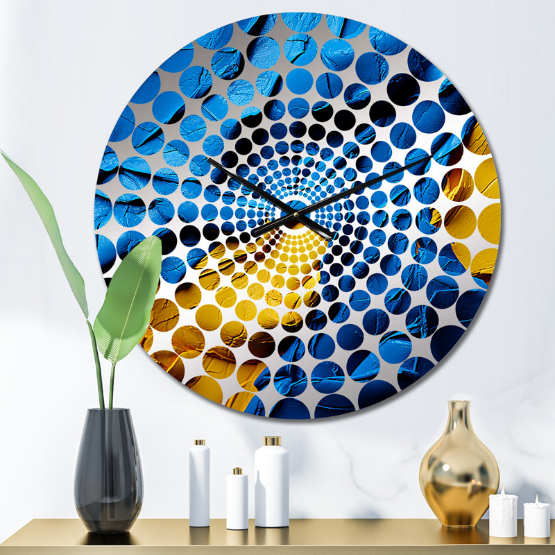 Annlee - Horloge murale peinture abstraite, Petit