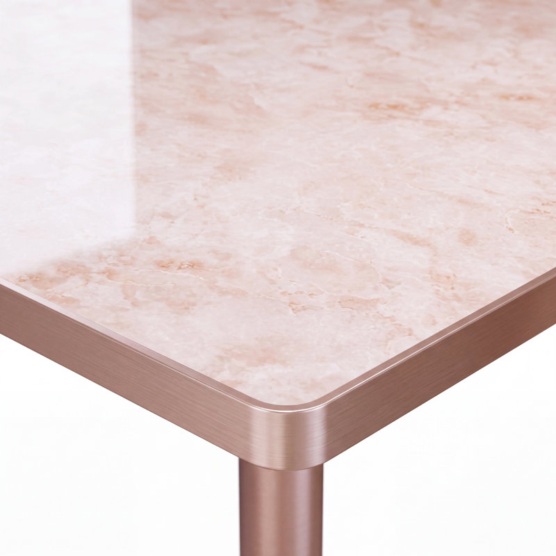 Table de salle à manger carrée, Rosé