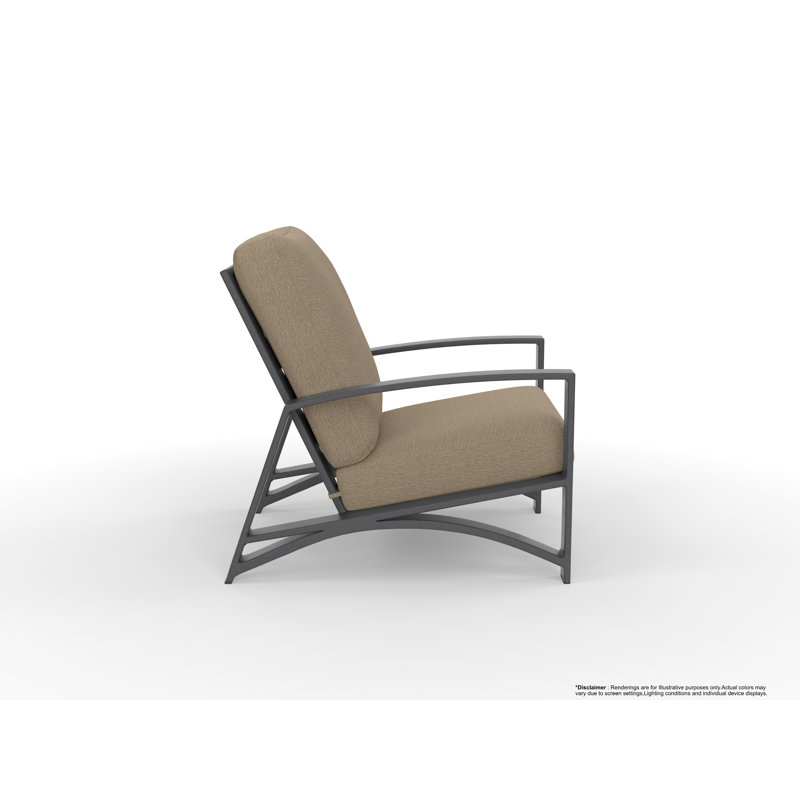 Arc Outdoor Lounge Chair, Graphite, Mainstreet Latte
