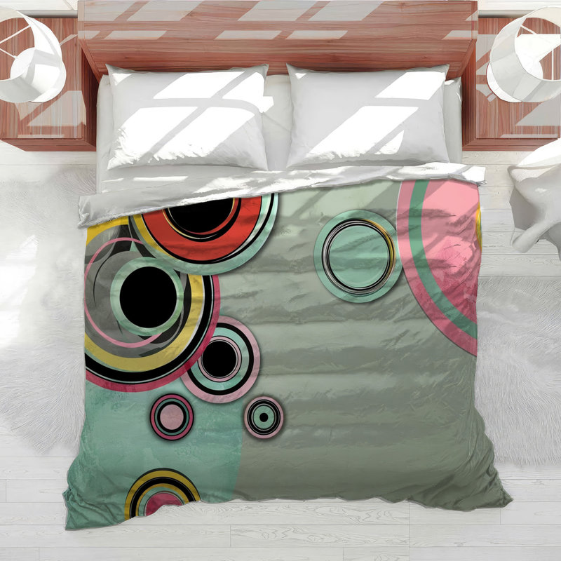 Circles Bedding Shapes Comforter Industrial, Twin XL Comforter