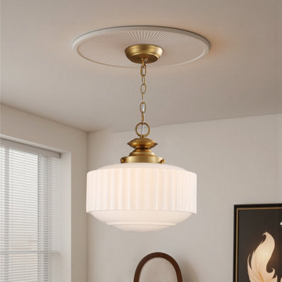 1 - Light Dimmable Glass Pendant Light