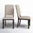 Demaria Transitional Upholstered Dining Side Chair · Nailhead Trim · Beige/Espresso