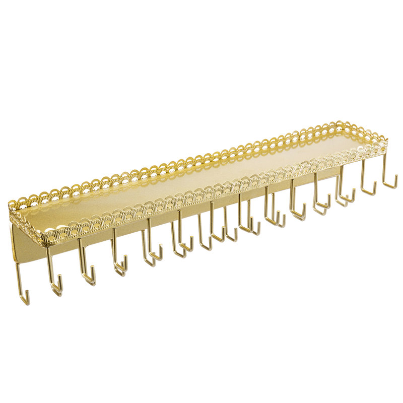 Wall Mounted Jewellery Holder, Brass