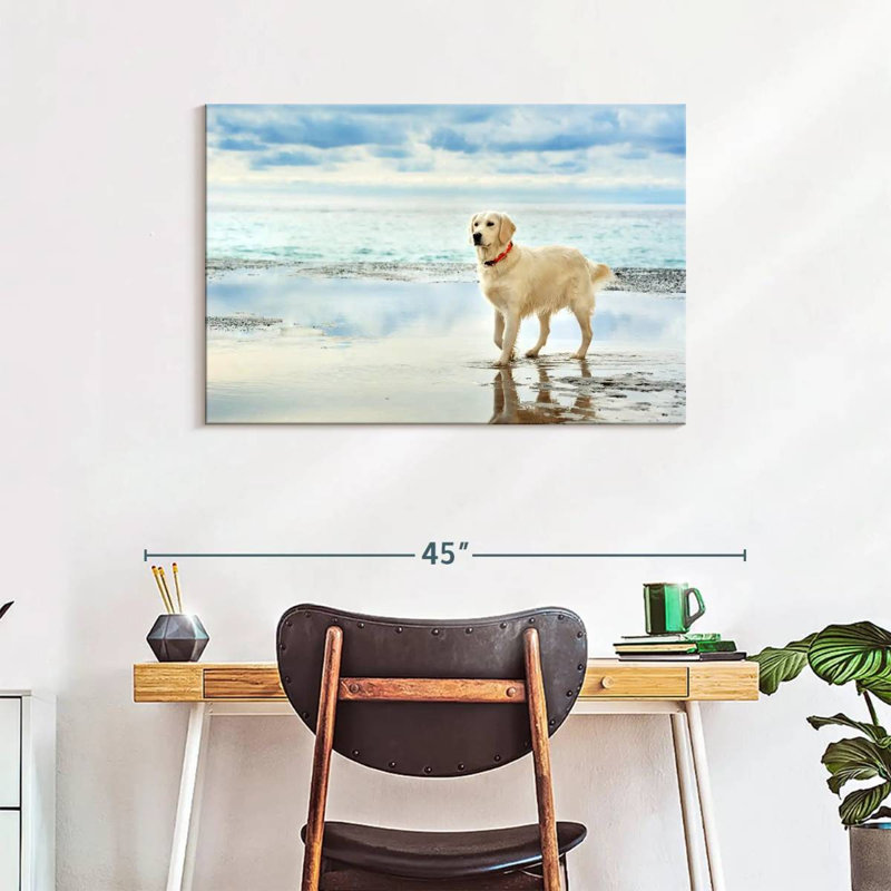 Brampt Seafront Golden Retriever, 24" H x 36" W