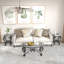 Ensemble de 3 tables basses en verre trempé, table basse décorative elliptique avec tables d'appoint rondes, table basse de chambre à coucher avec fabrication robuste pour le salon