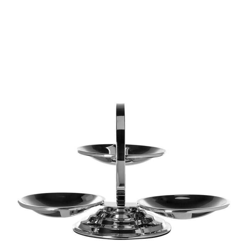 Support à 3 niveaux Hargrett Servo en acier inoxydable argenté