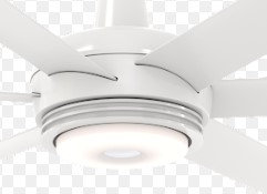 LED Ceiling Fan Globe Light Kit, White