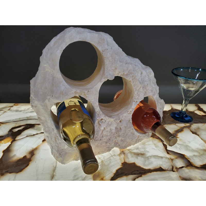 Support à vin de table en bois massif 4 bouteilles Honeoye