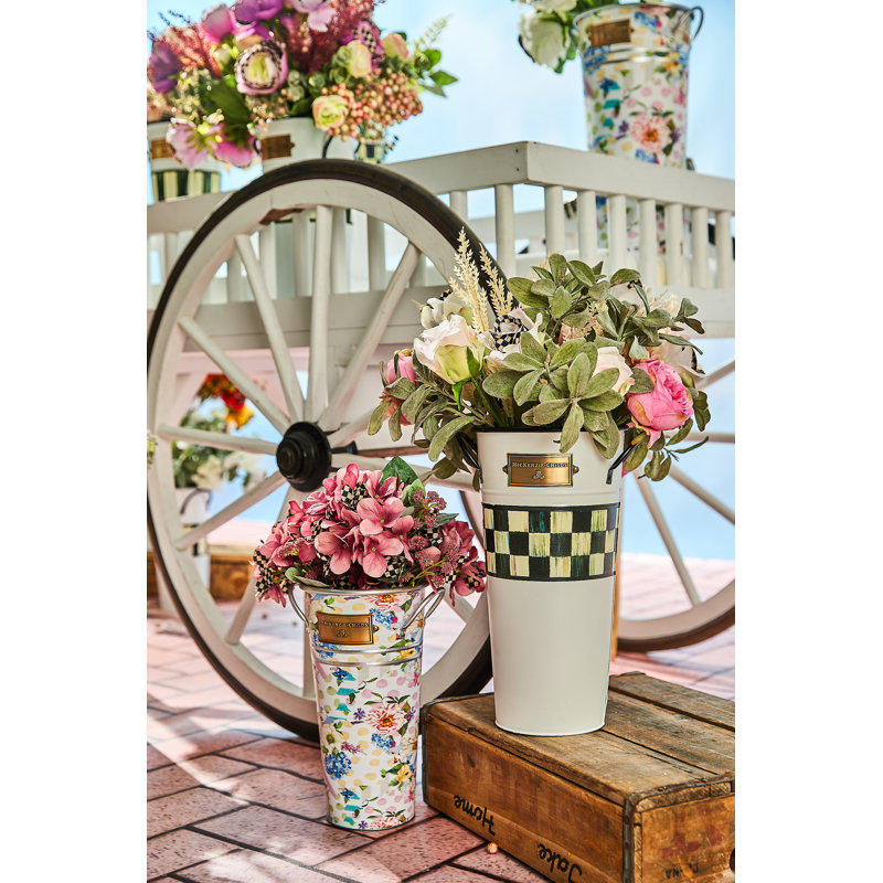 Spectator Galvanized Flower Buckets, Set Of 3