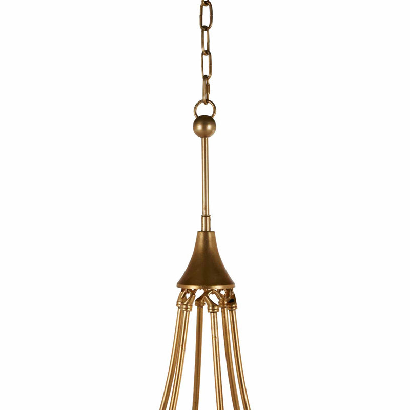 Miles 6 - Light Candle Style Chandelier, Vintage Gold