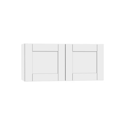 Gallery Cabinetry Gallery Now 30 W x 12 D x 12 H Ready-to-Assemble MDF Shaker Standard Wall Cabinet in White