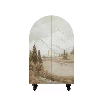 Modern Minimalist Double - Door Wardrobe