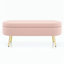 Banc de rangement repose-pieds ovale avec pieds en métal-128968966-128968967