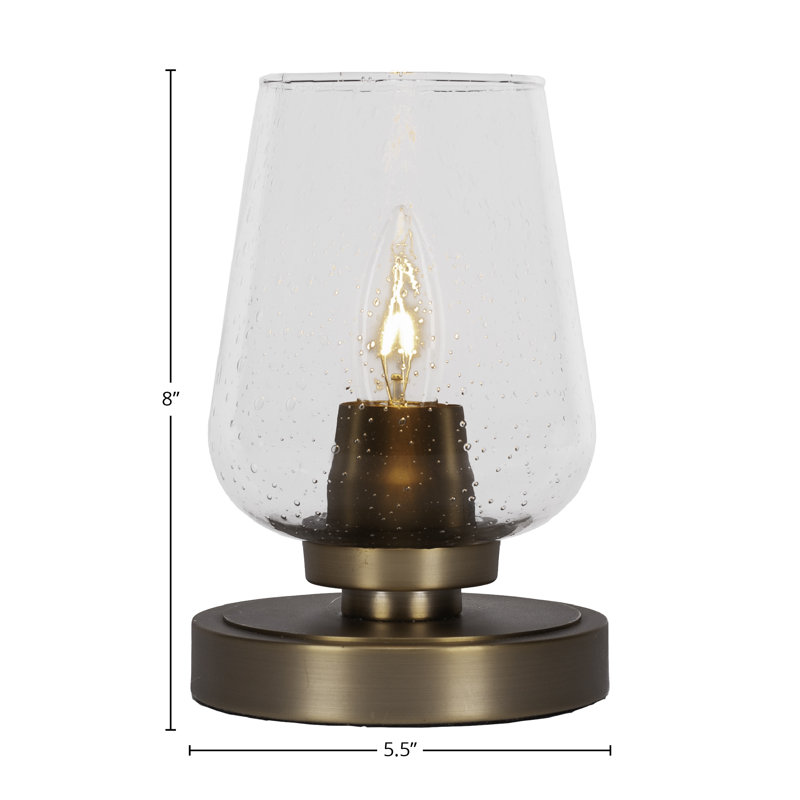 Whitmire Accent Lamp Shown With 5" Clear Bubble Glass, New Age Brass