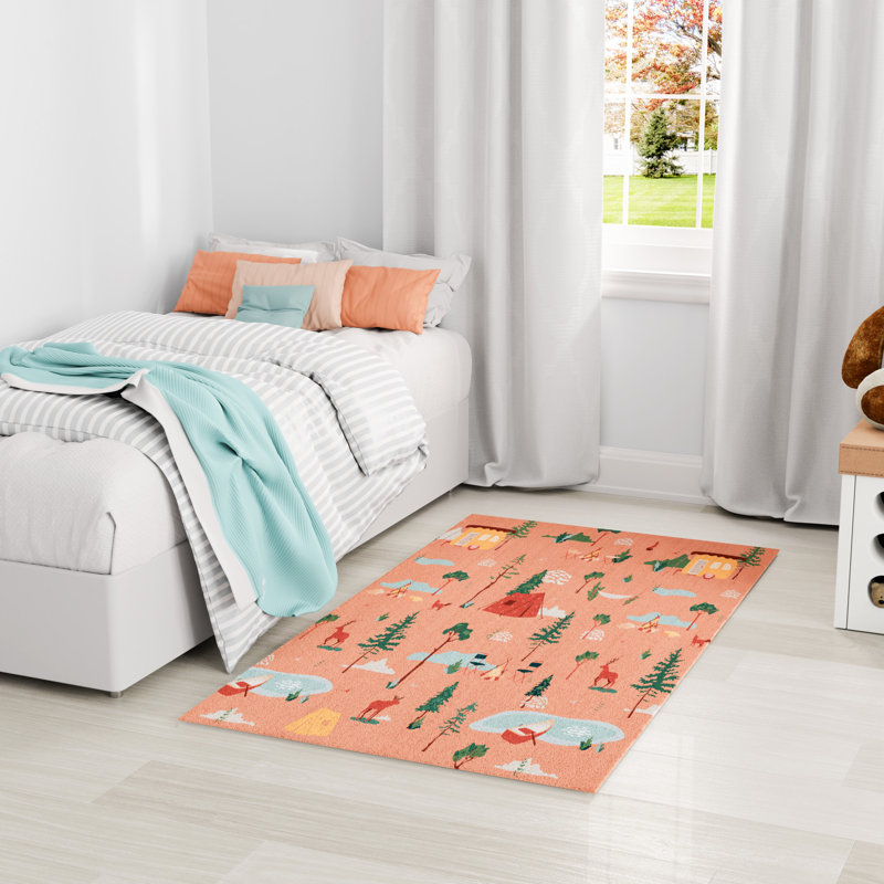 Tapis lavable à la machine pour enfants Imagination, Rectangle 5 pi x 7 pi