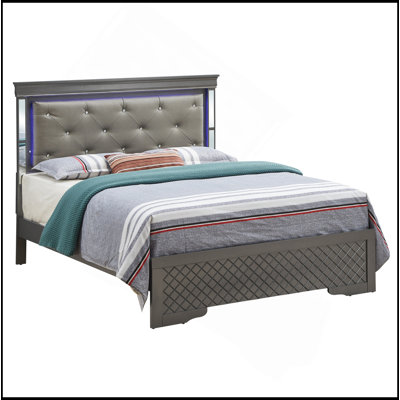 Luxurious Tufted Leather Bed For Ultimate Comfort And Style