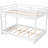Queen Size White Wood Bunk Bed With , Solid Pine And , Long-Lasting Performance, Compact For Small Spaces Bedrooms-128992022