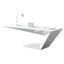 Bureau moderne laqué blanc minimaliste, bureau de direction artistique créatif-1836606454