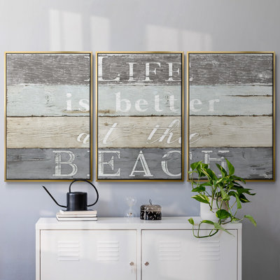 " Life Better Beach " 3 - Pieces