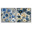 Doynton - Ensemble de 2 collages carrés floraux-101853111-101853110