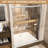 Double Sliding Shower Door Of Aluminum Frame, 48" W X 72" H, 1/4"  6Mm  Tempered Glass With - Proof Film, Adjustable Width And Waterproof For Bathroom In Clear Width, Stainless Steel Handles