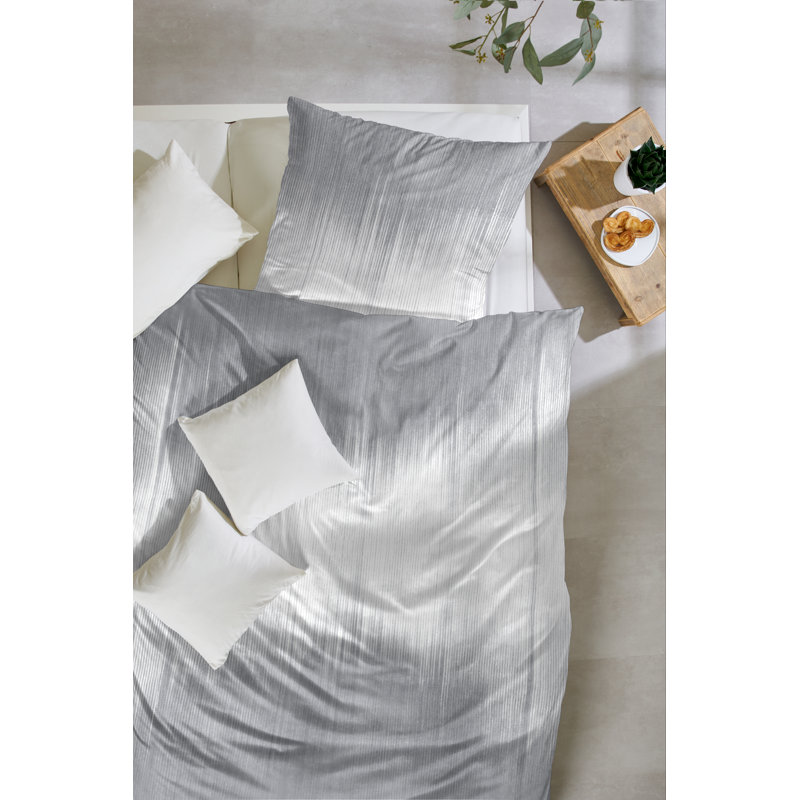 Ebbe & Flow mako satin bed linen, Single - 1 Pillowcase (80 x 80 cm), Grey