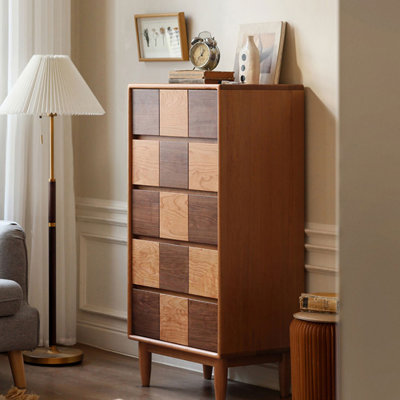 Modern Walnut Solid Wood Accent Cabinet