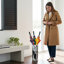 Matias Ceramic Freestanding Umbrella Stand – Glazed Distressed Finish, Weather Resistant, Perfect for Indoor & Outdoor