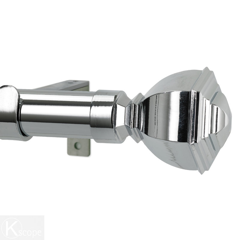 Tringle à rideaux simple 1,13 po Fye, H 3 po x l 72 po x P 6 po