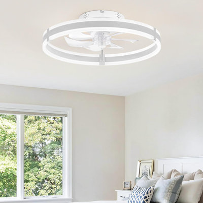 19.7 inch Low Profile Ceiling Fans with Lights and Remote